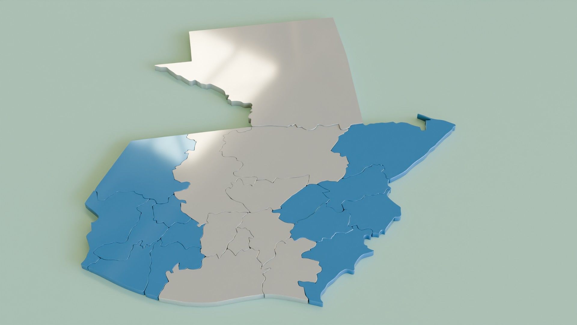 Guatemala map in 3D 3D model_2