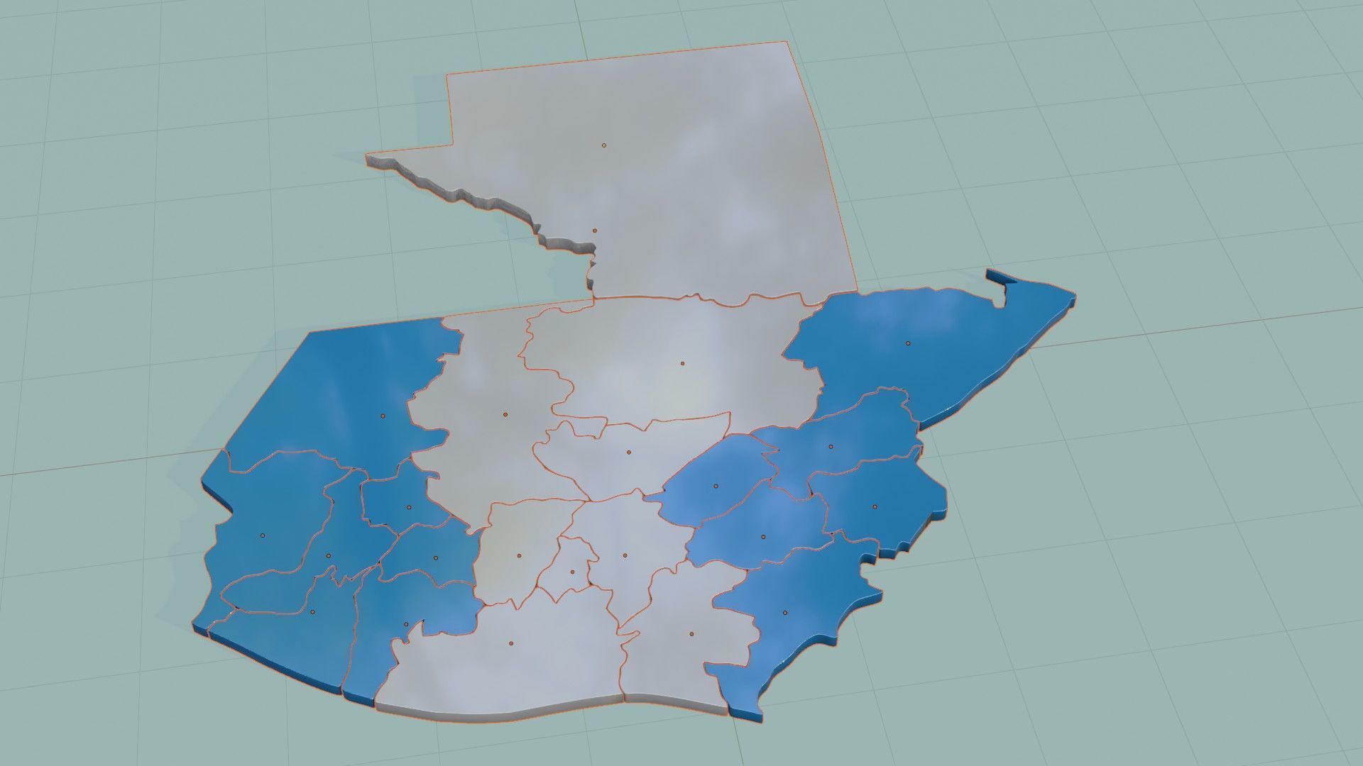 Guatemala map in 3D 3D model_5