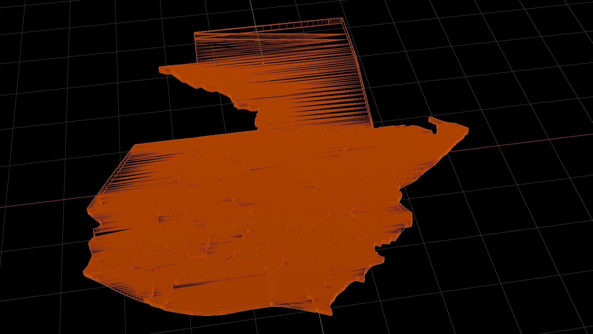 Guatemala map in 3D 3D model_3