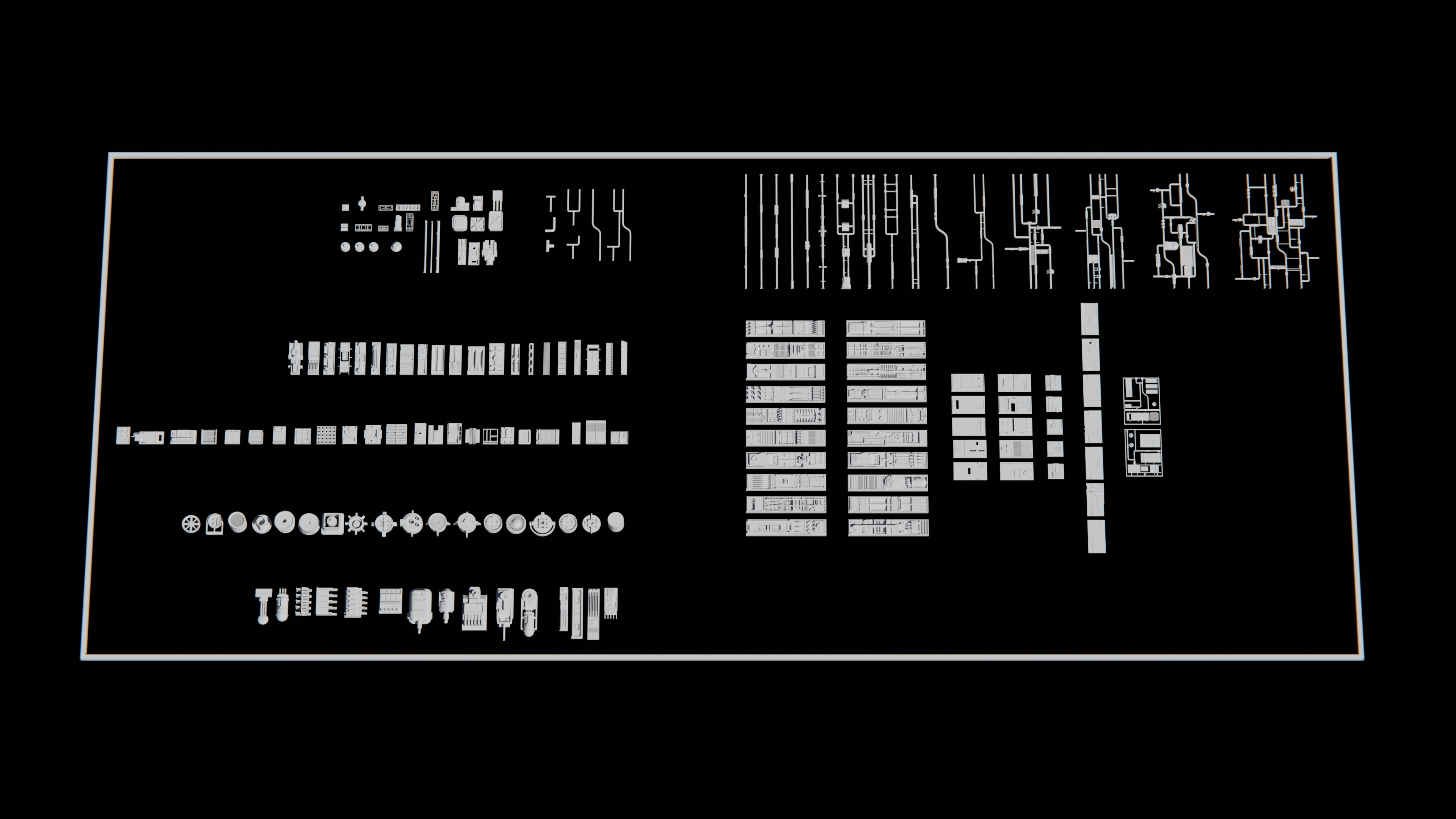 SCIFI KITBASH 3D model_1