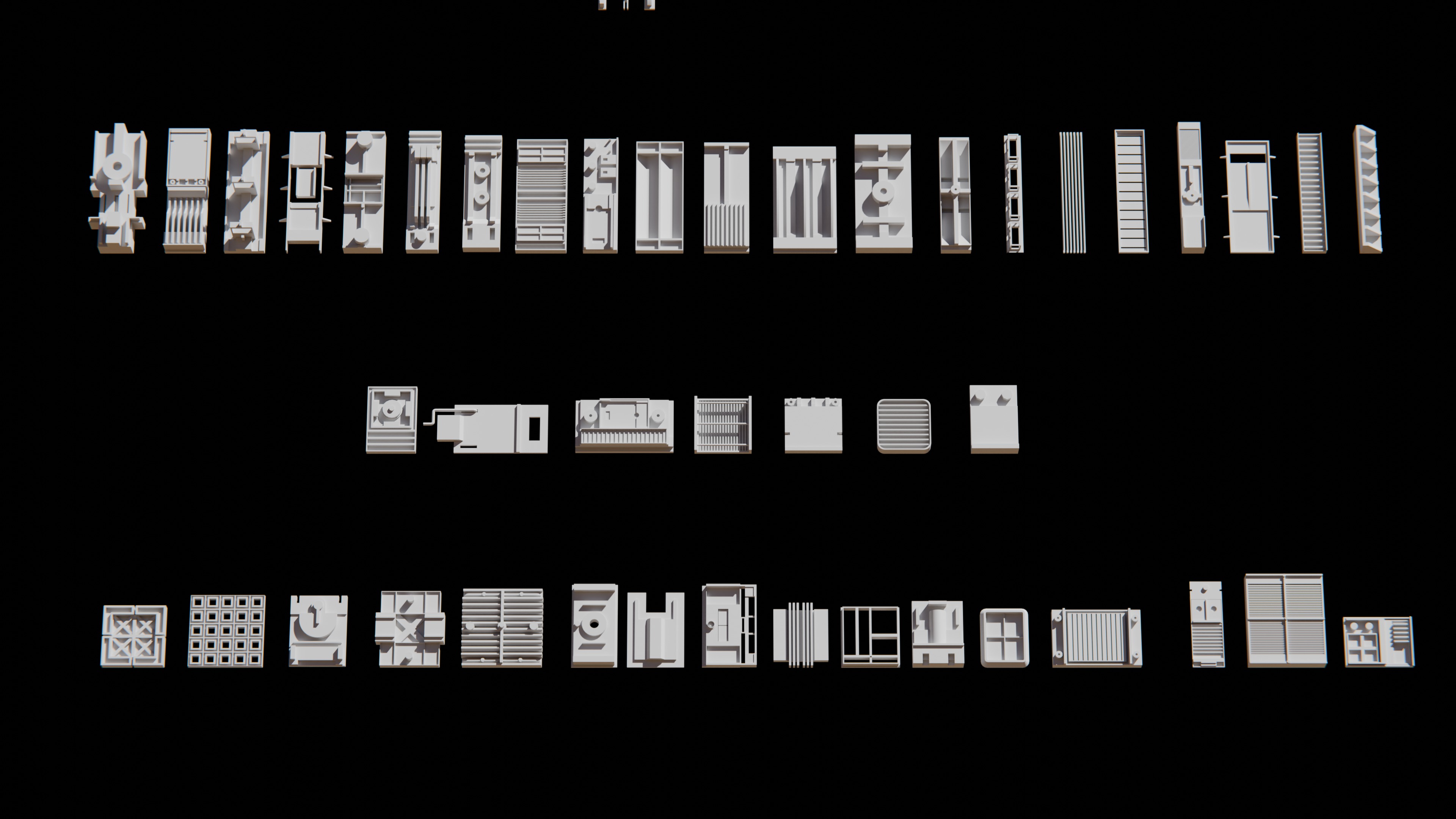 SCIFI KITBASH 3D model_4