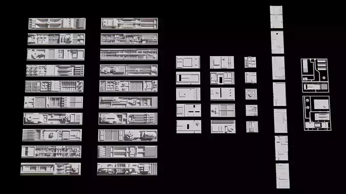 SCIFI KITBASH 3D model