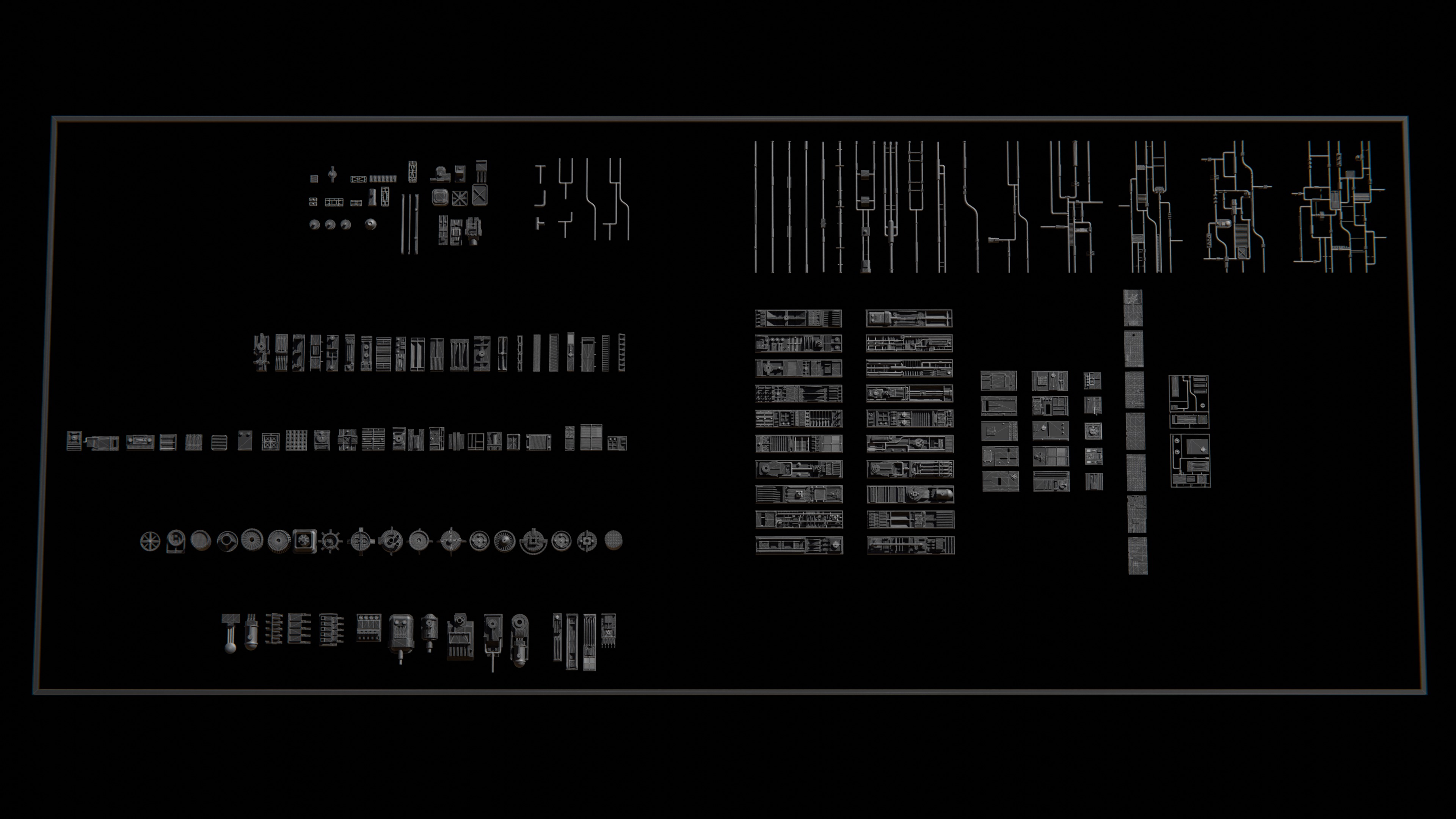 SCIFI KITBASH 3D model_8