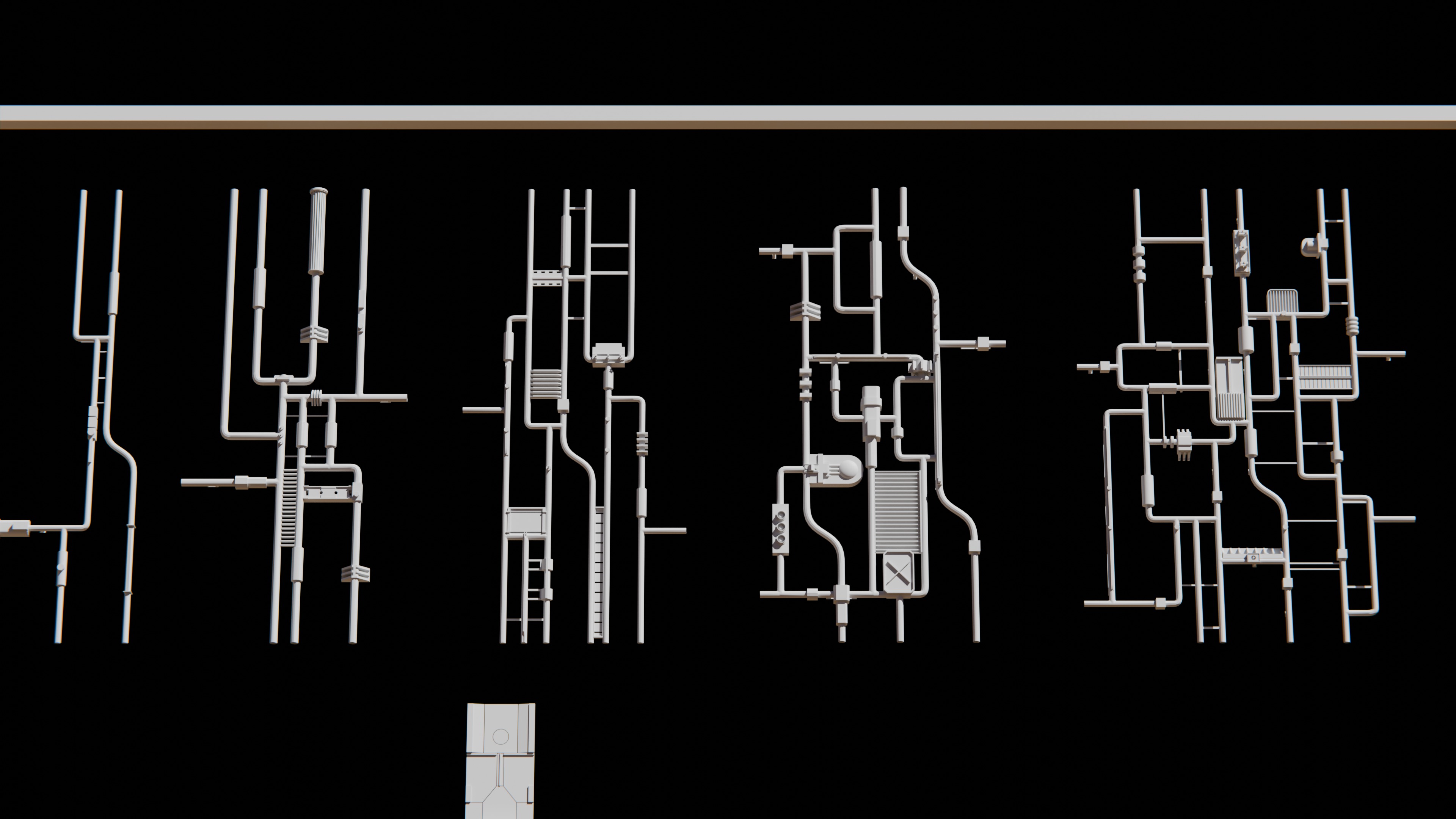 SCIFI KITBASH 3D model_2