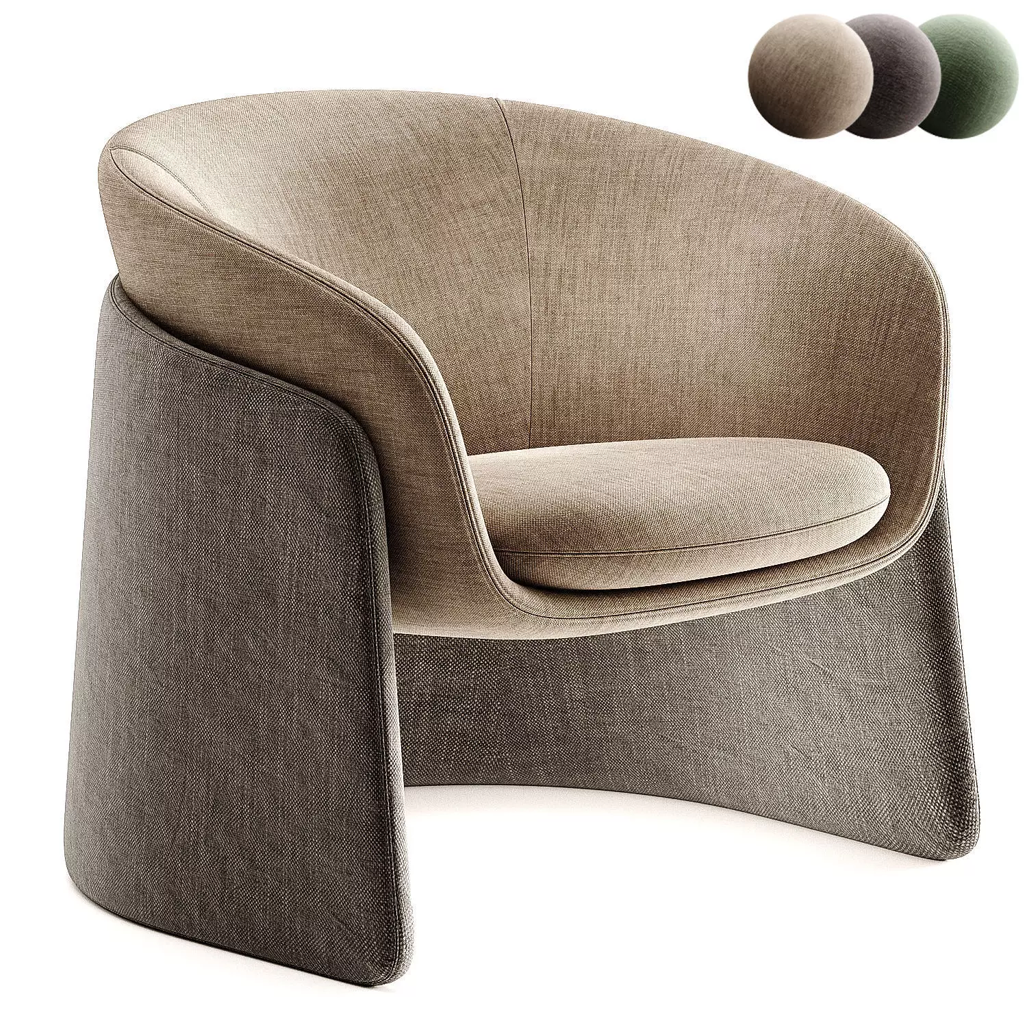 Seba Lounge Chair Davis 3D model