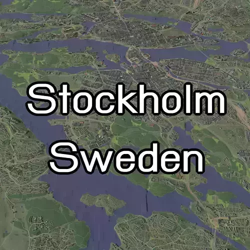 Stockholm Sweden - city and urban 3D model