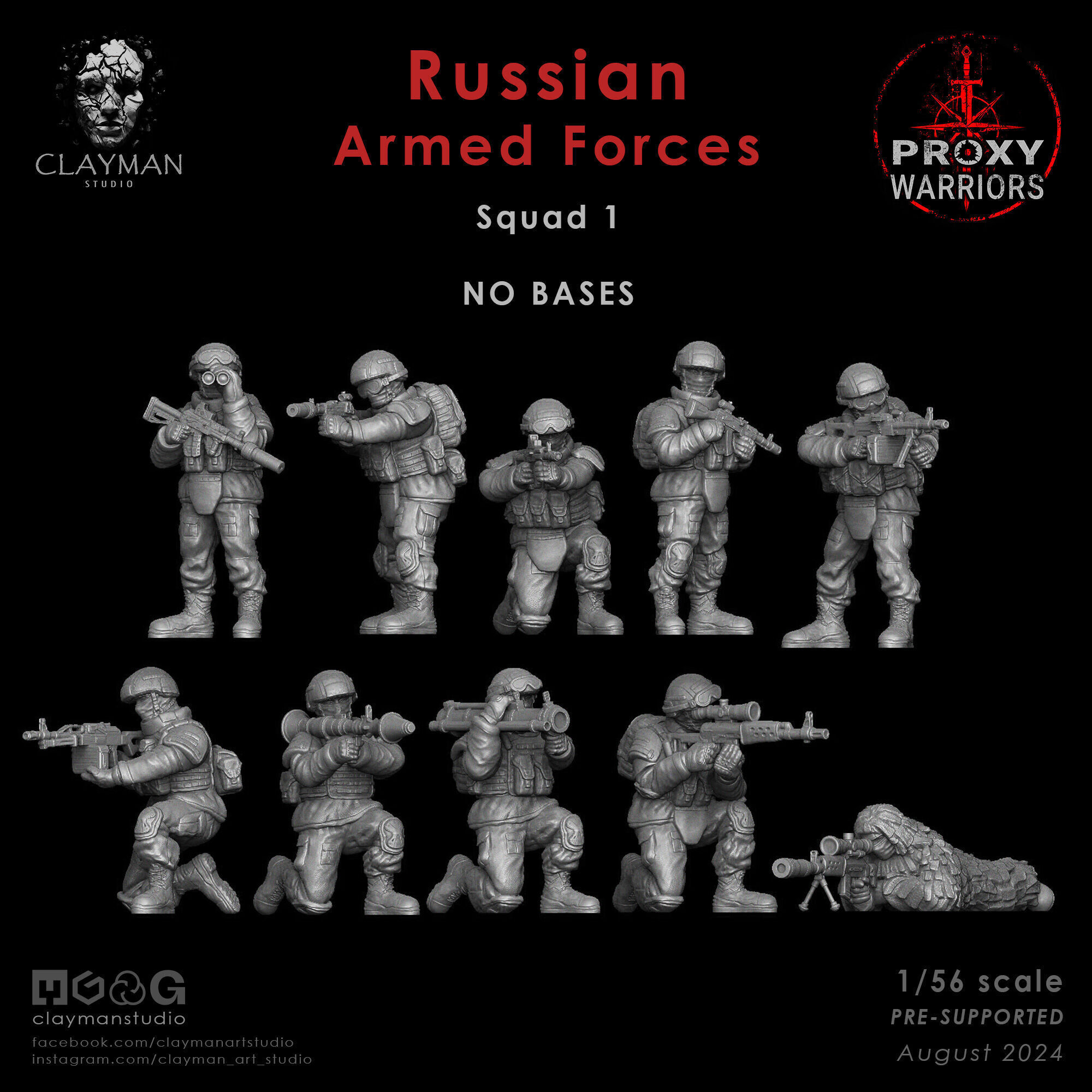 Russian Armed Forces Squad 1   1 56 scale 3D print model_3