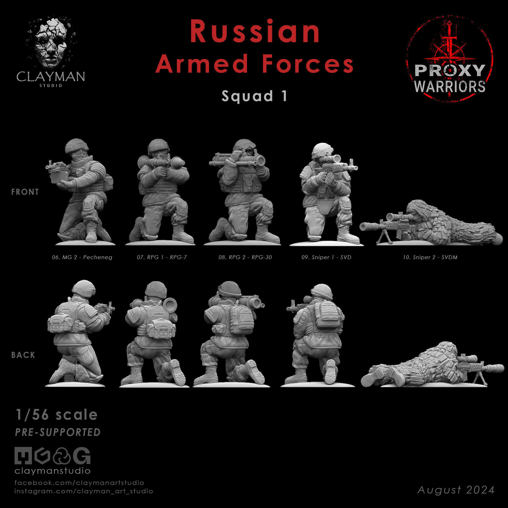 Russian Armed Forces Squad 1   1 56 scale 3D print model_5