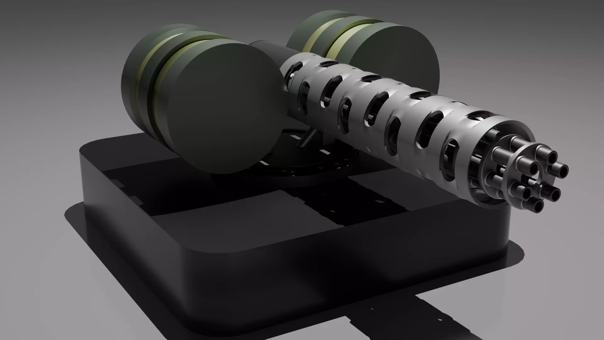 Autocannon Turret from Rimworld 3D Low-poly 3D model_0