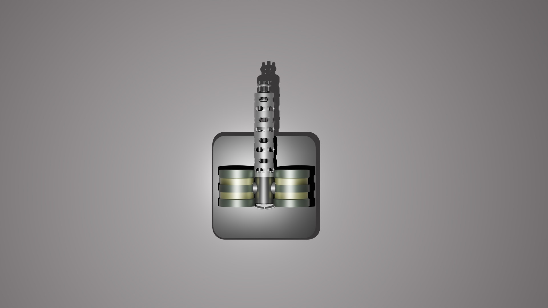 Autocannon Turret from Rimworld 3D Low-poly 3D model_2