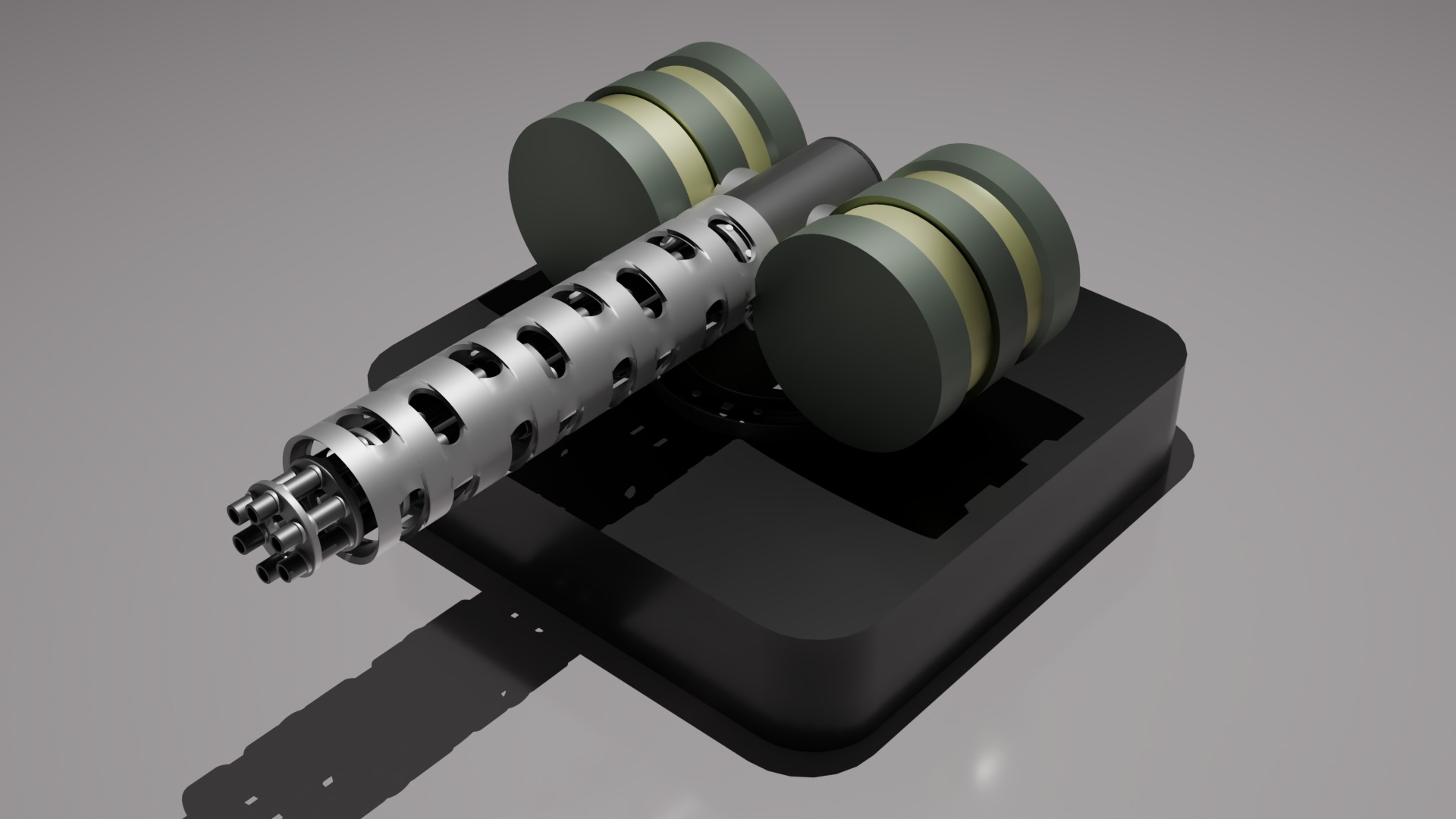 Autocannon Turret from Rimworld 3D Low-poly 3D model_1