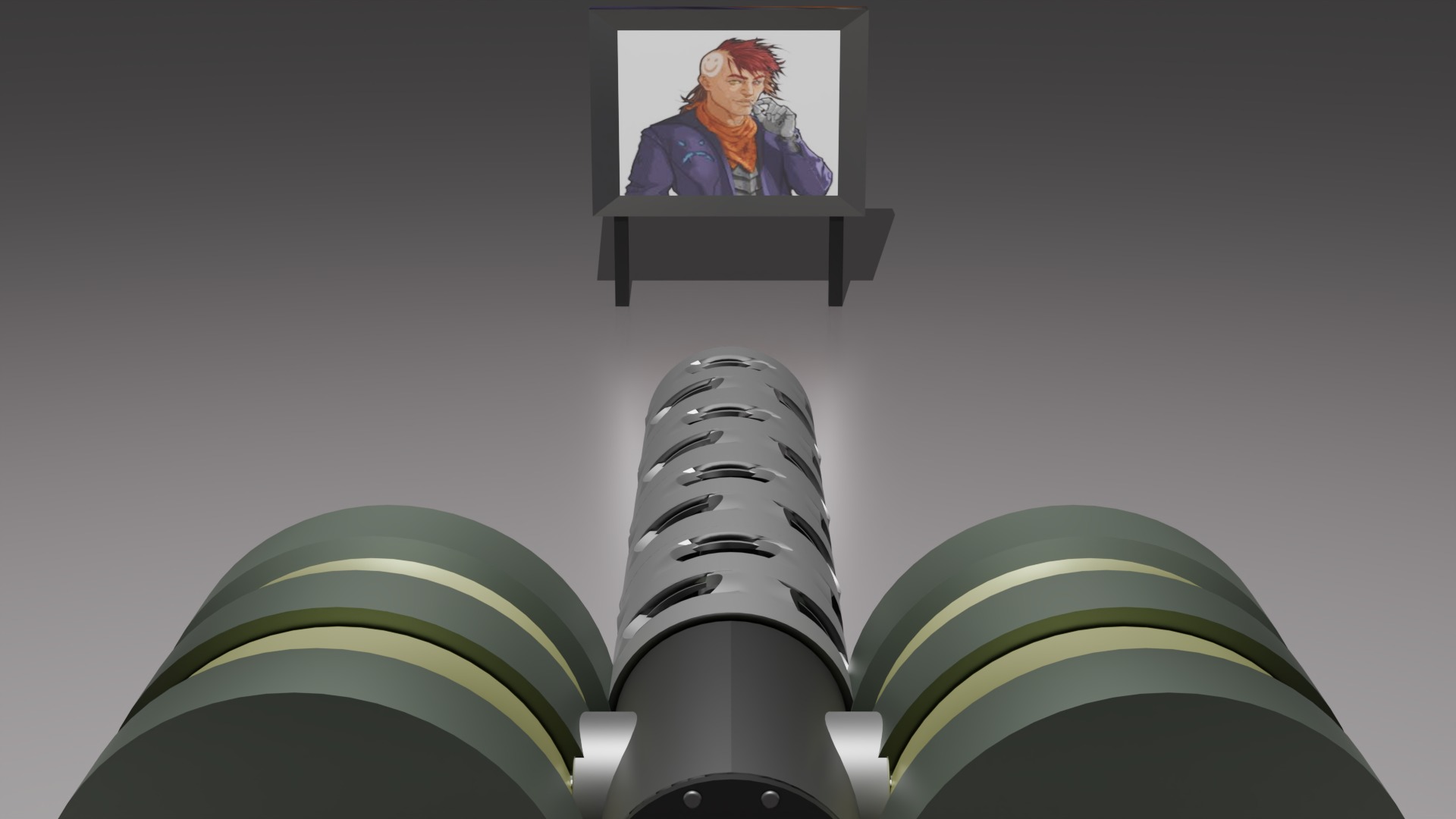 Autocannon Turret from Rimworld 3D Low-poly 3D model_4