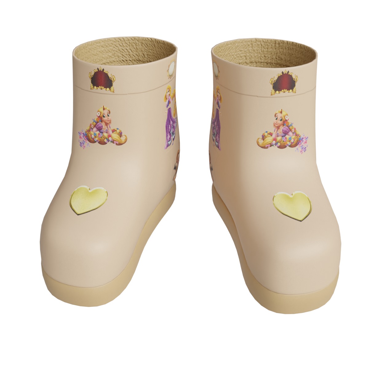 Princess Rapunzel Boots Low-poly 3D model