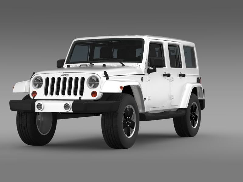 Jeep Wrangler Unlimited Altitude 2012 3D model_3