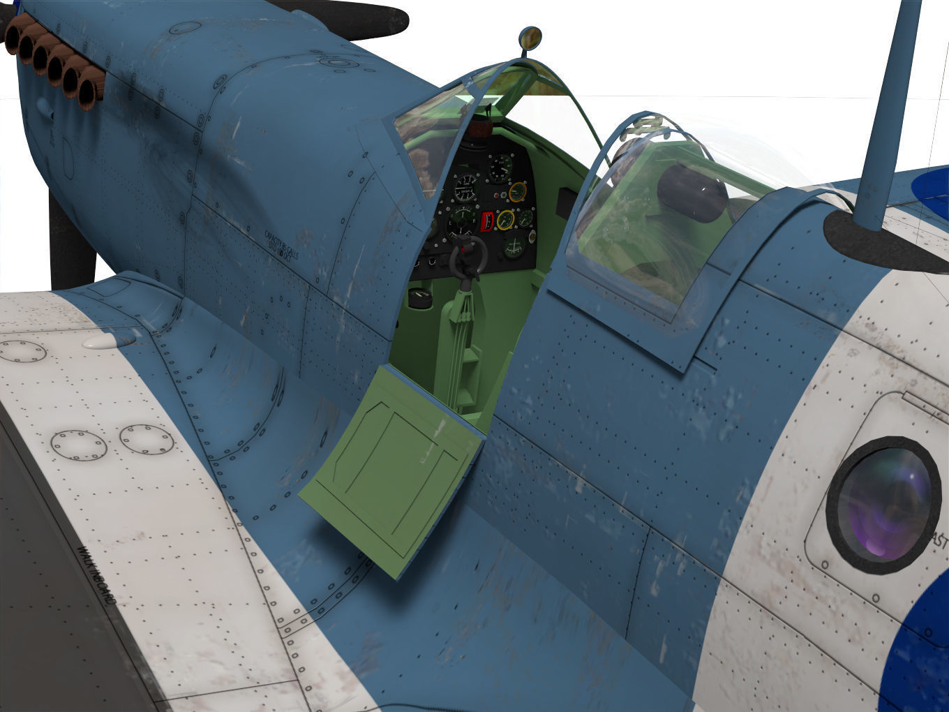 Supermarine spitfire Mk-XI 3D model_8
