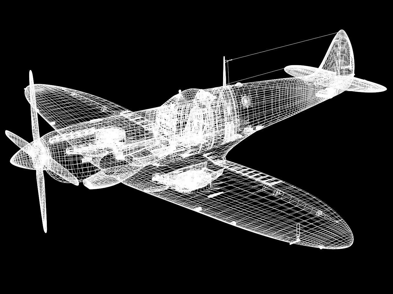 Supermarine spitfire Mk-XI 3D model_16