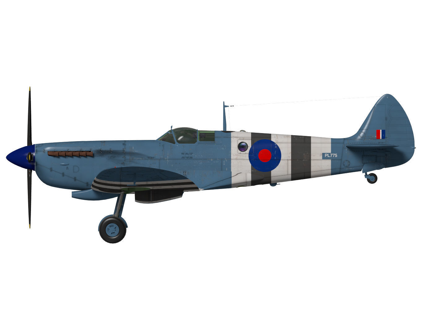 Supermarine spitfire Mk-XI 3D model_10