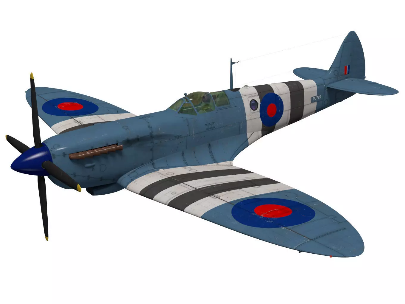 Supermarine spitfire Mk-XI 3D model_0