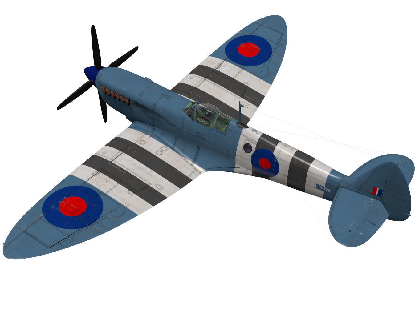 Supermarine spitfire Mk-XI 3D model_1