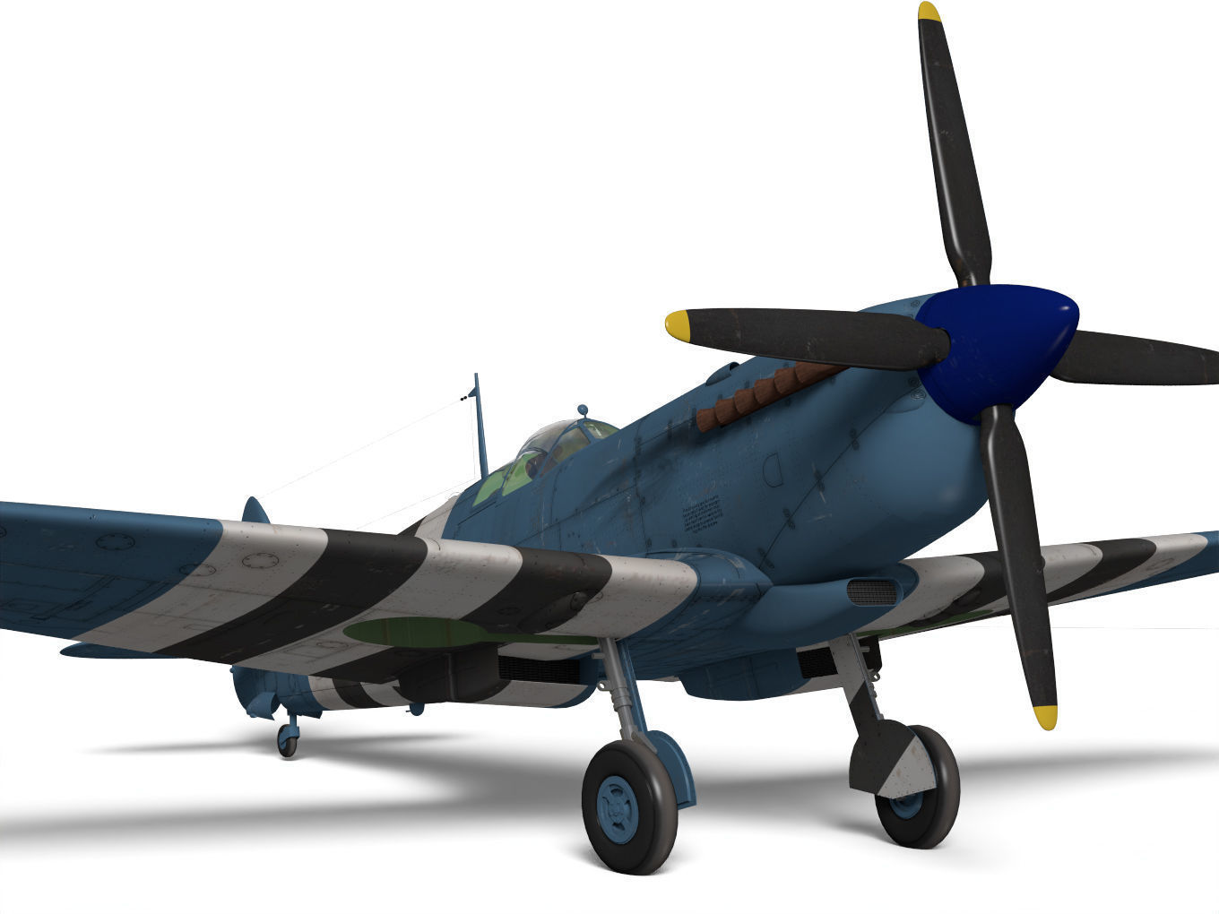 Supermarine spitfire Mk-XI 3D model_7