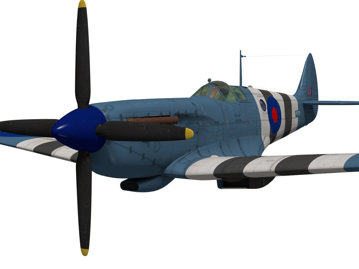 Supermarine spitfire Mk-XI 3D model_4