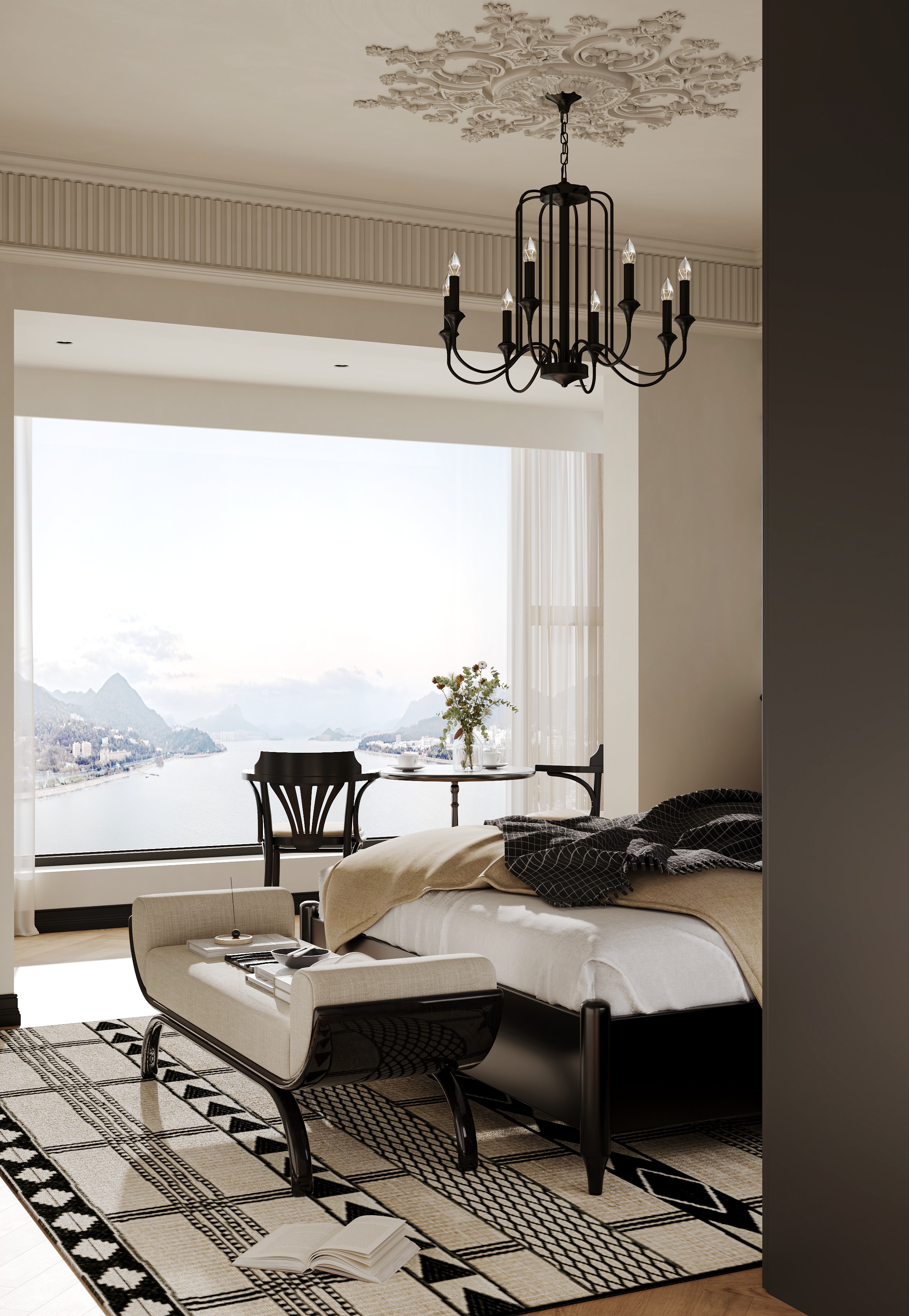 French-style bedroom 3D model_4