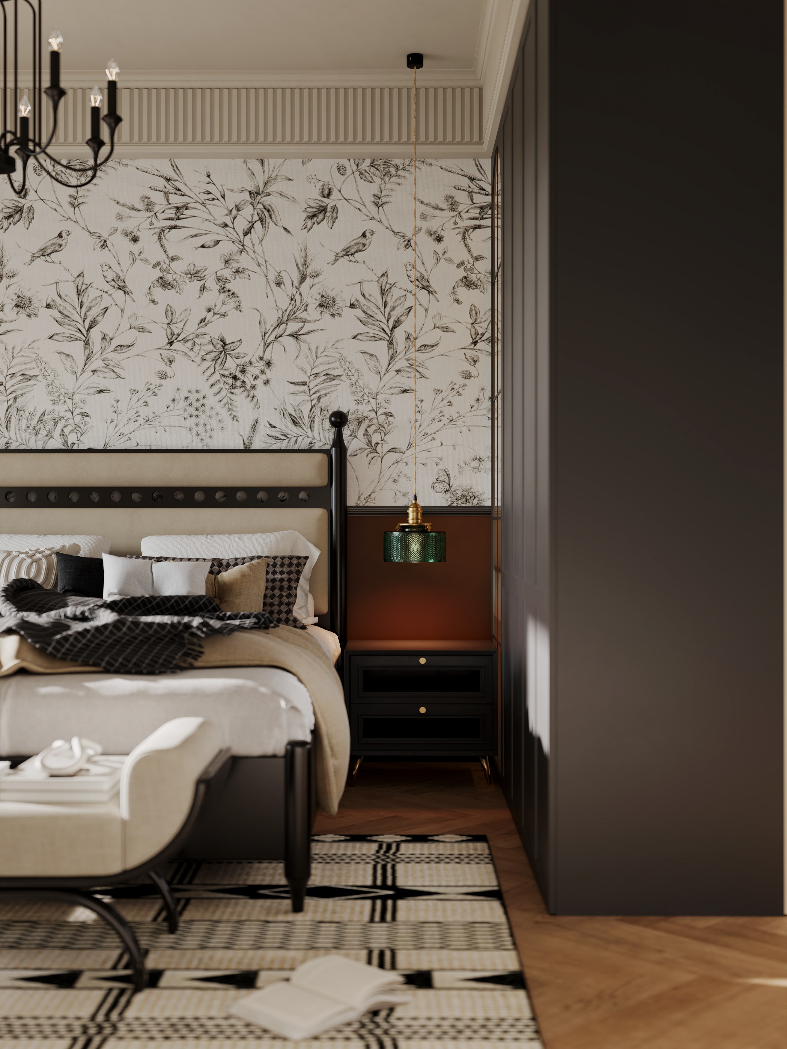 French-style bedroom 3D model_3