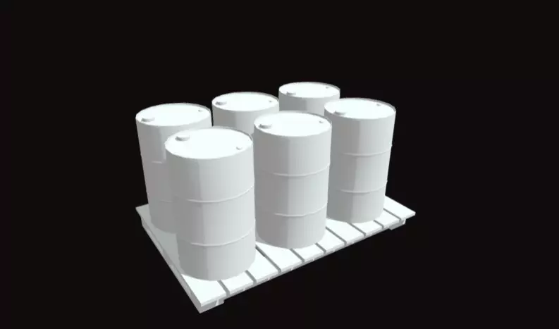 Oil or petrol drums 3D model_0
