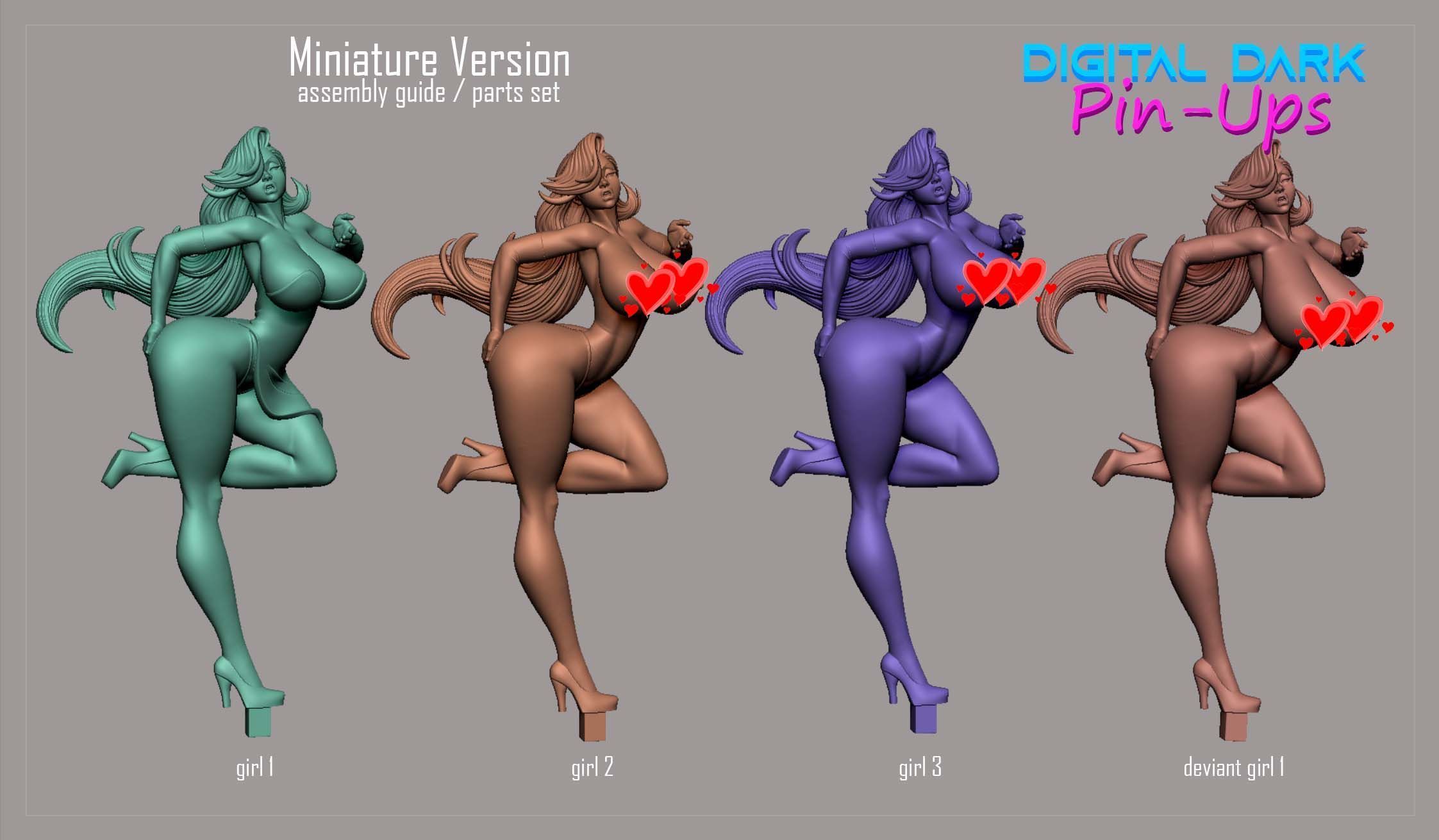 Jessica Rabbit with NSFW version and Miniatures 3D print model_10