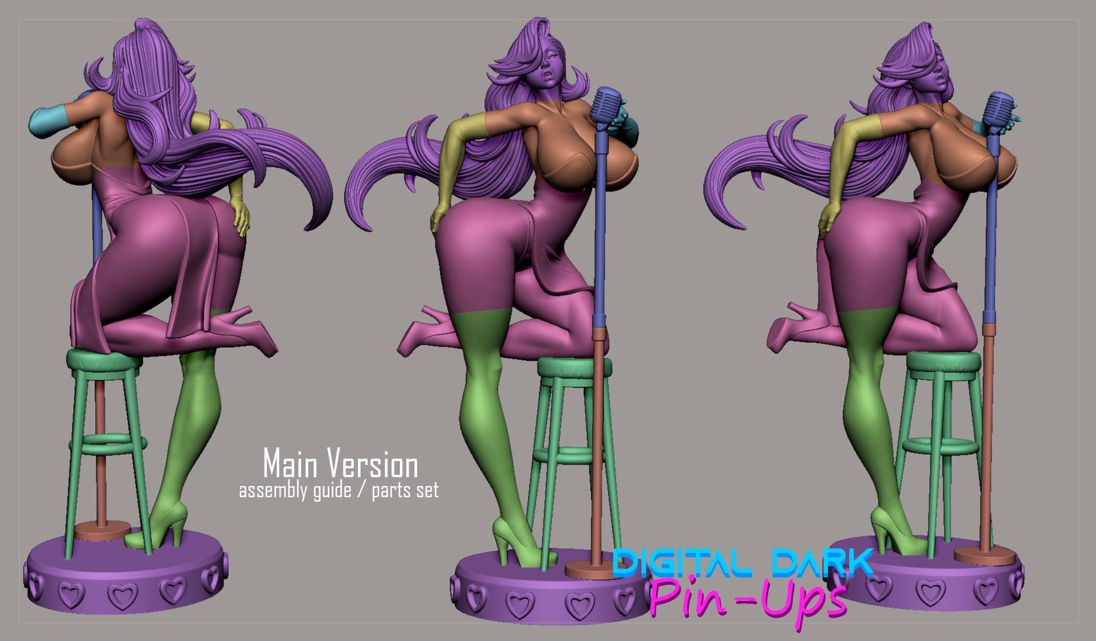 Jessica Rabbit with NSFW version and Miniatures 3D print model_7