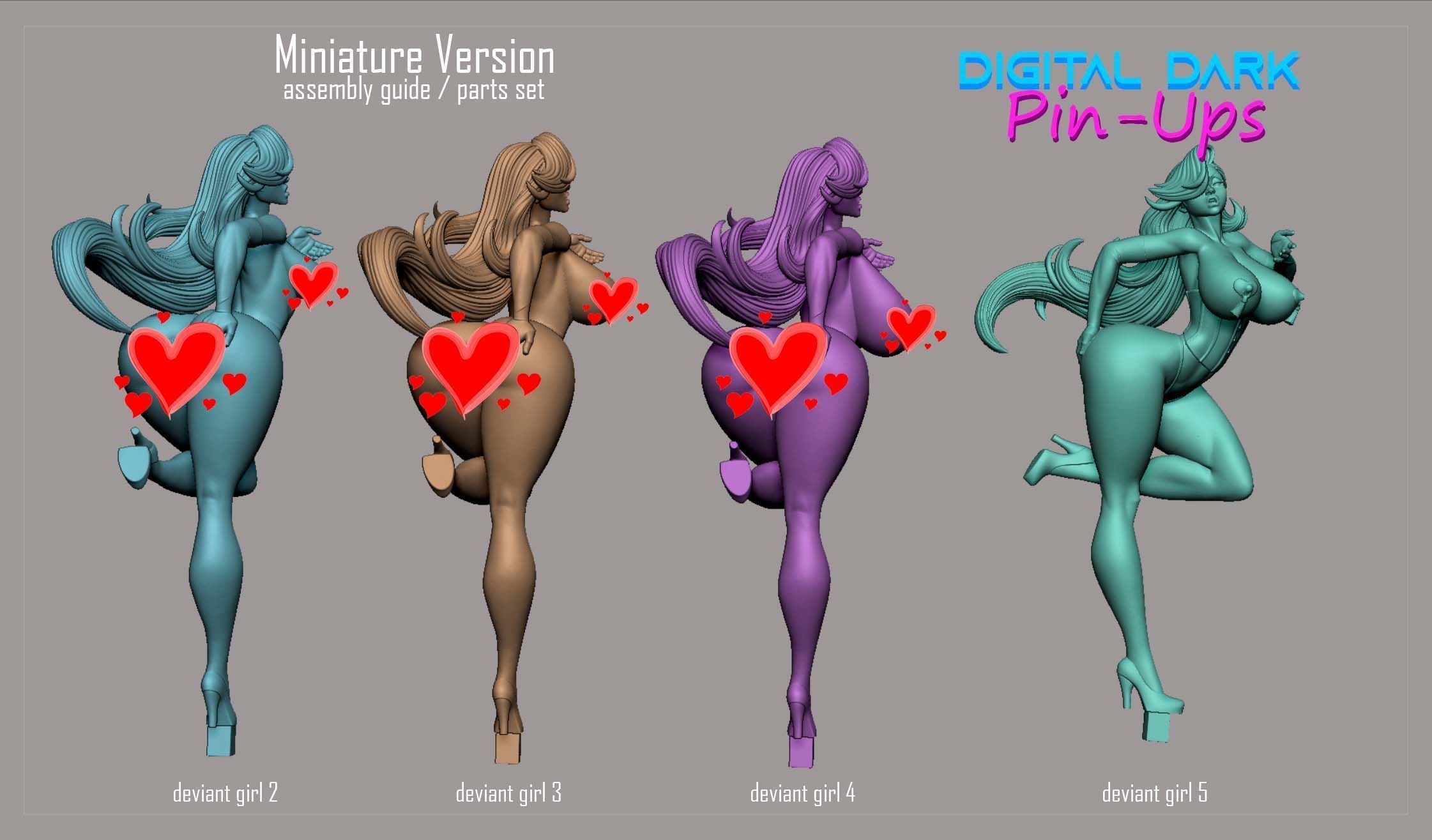 Jessica Rabbit with NSFW version and Miniatures 3D print model_11