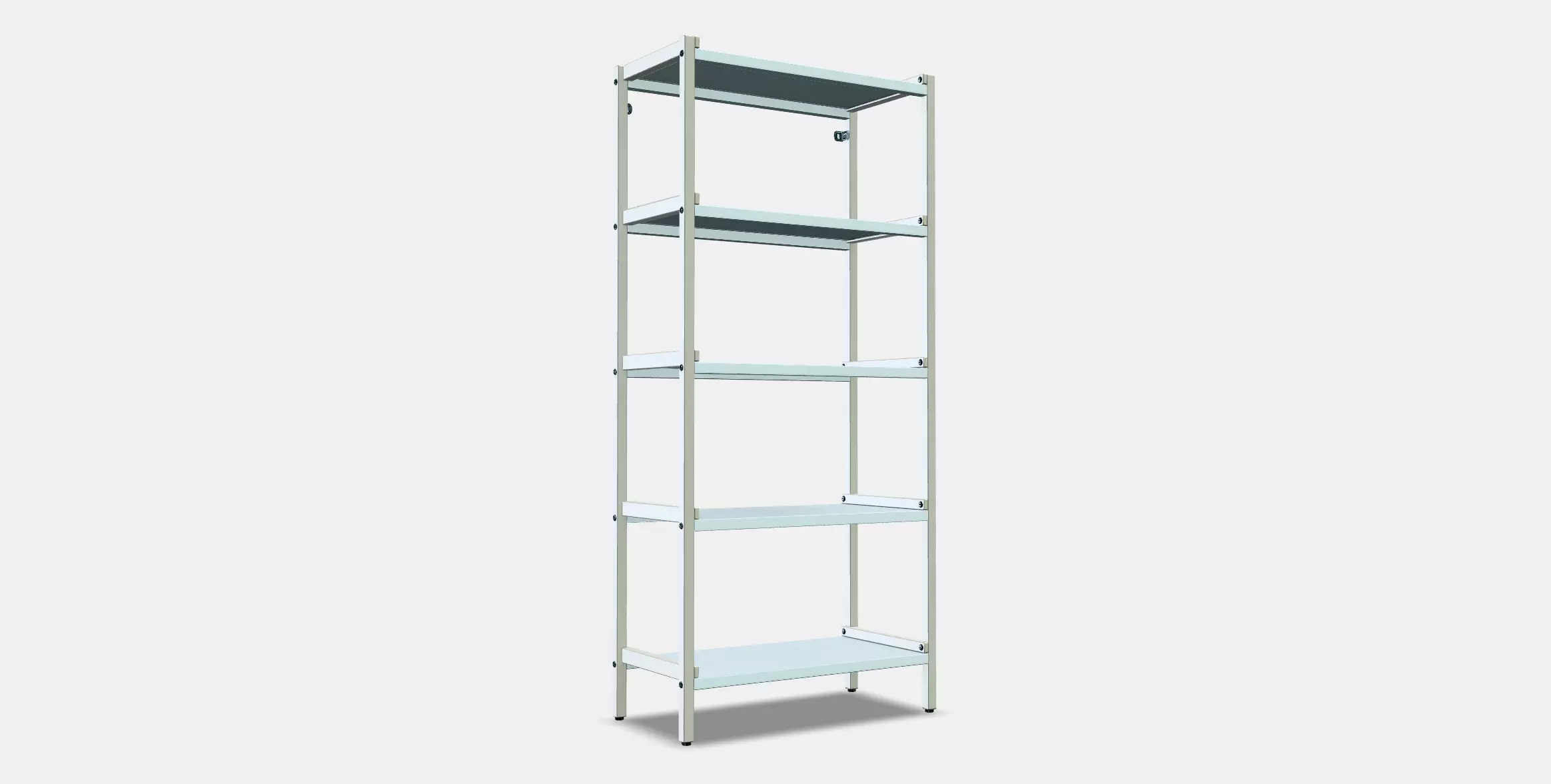 EKENABBEN Open shelving unit 1 Low-poly 3D model_0