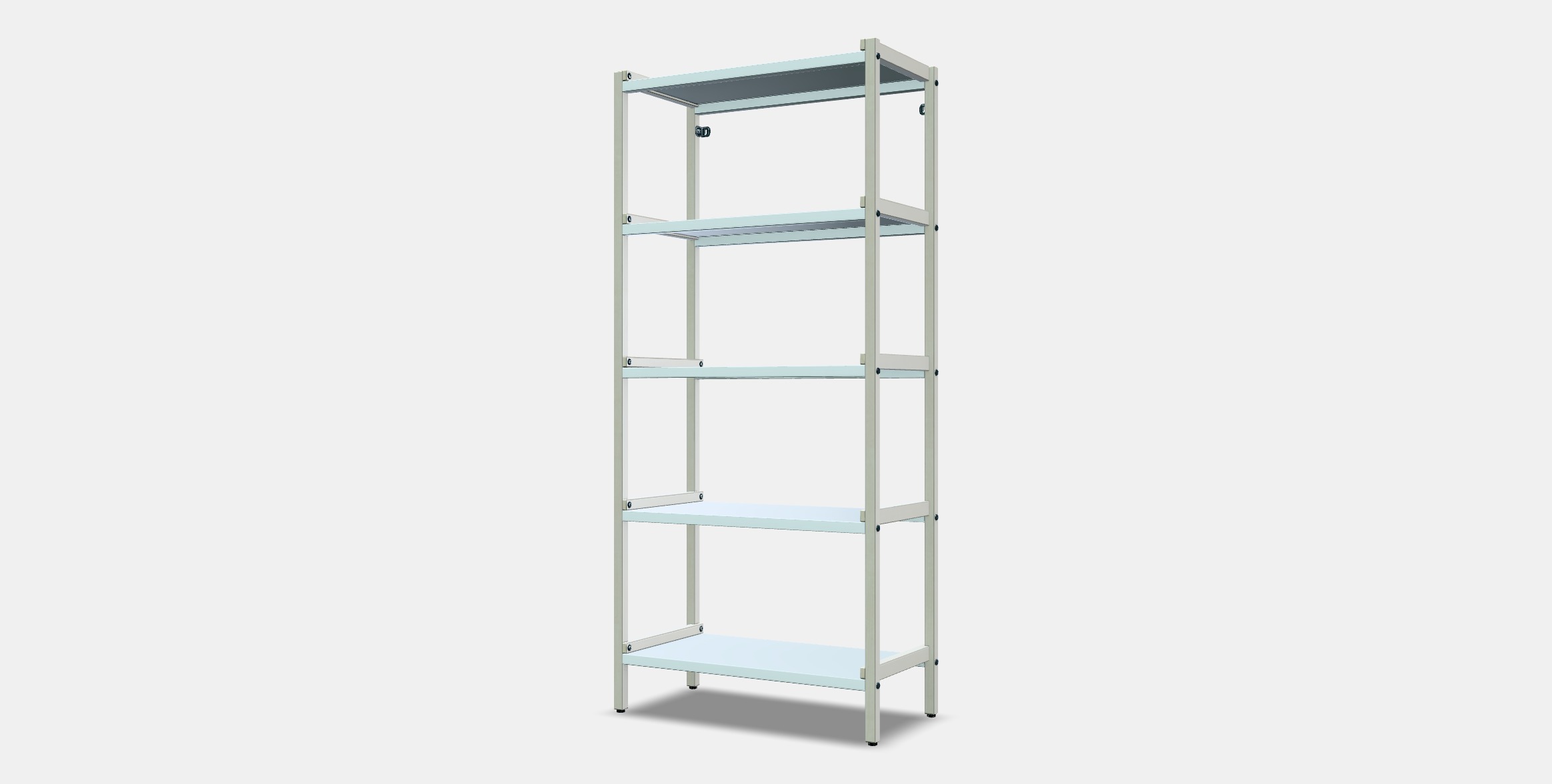 EKENABBEN Open shelving unit 1 Low-poly 3D model_12