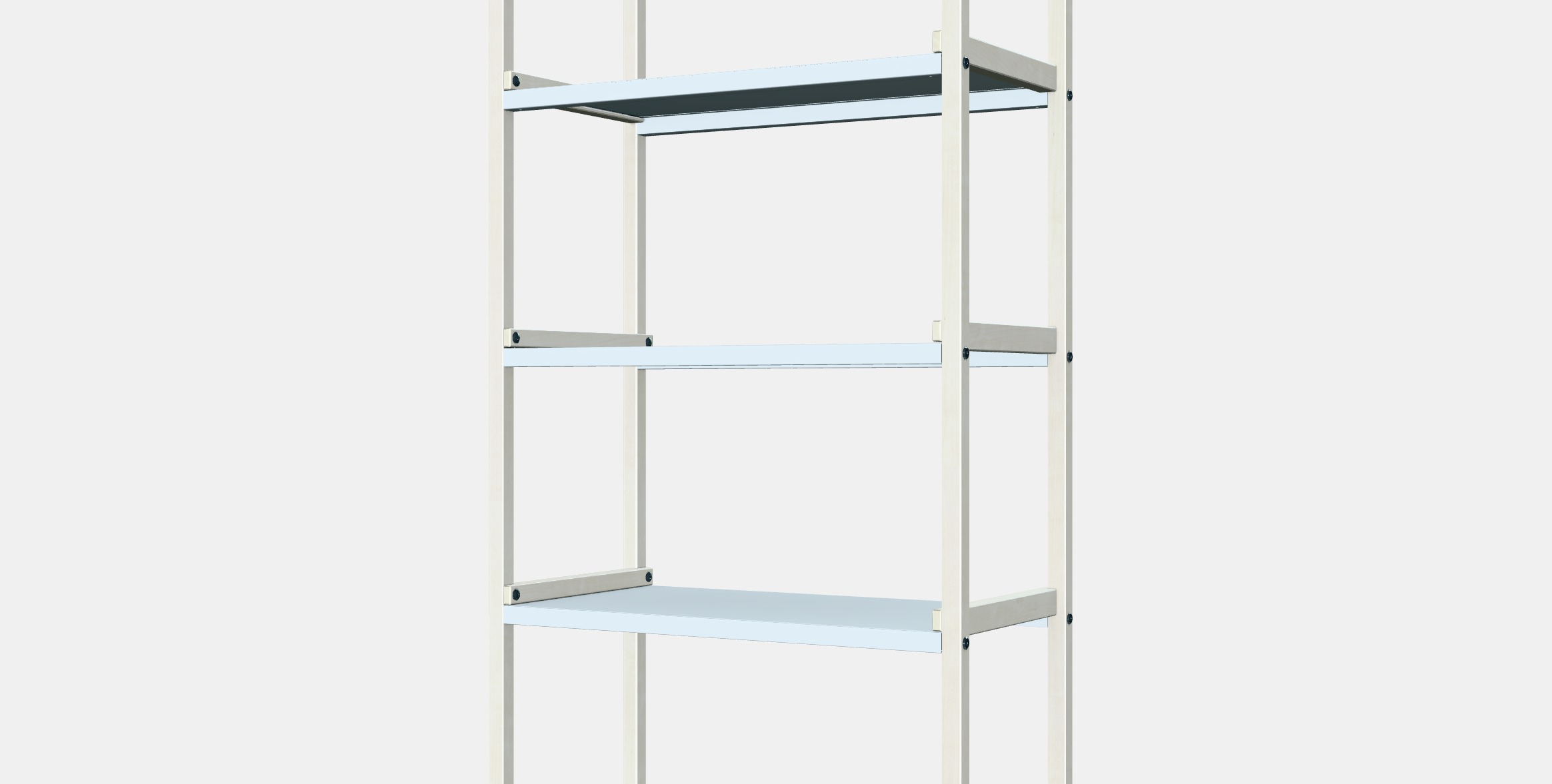 EKENABBEN Open shelving unit 1 Low-poly 3D model_5
