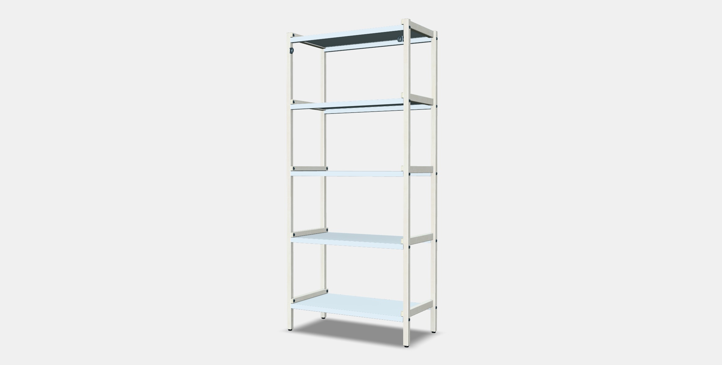 EKENABBEN Open shelving unit 1 Low-poly 3D model_3