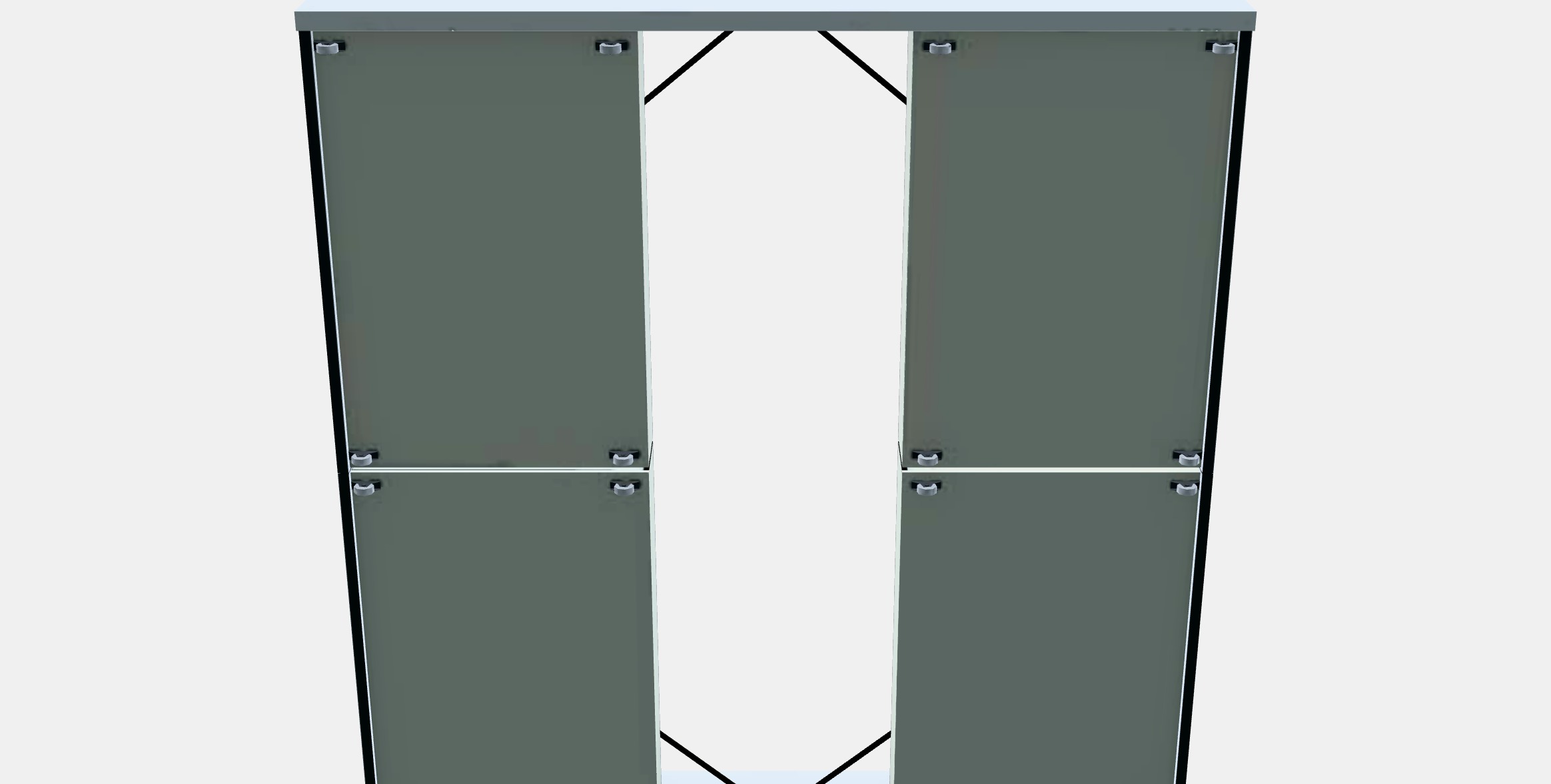 MALM Bed frame high w 4 storage boxes 13 1 Low-poly 3D model_8