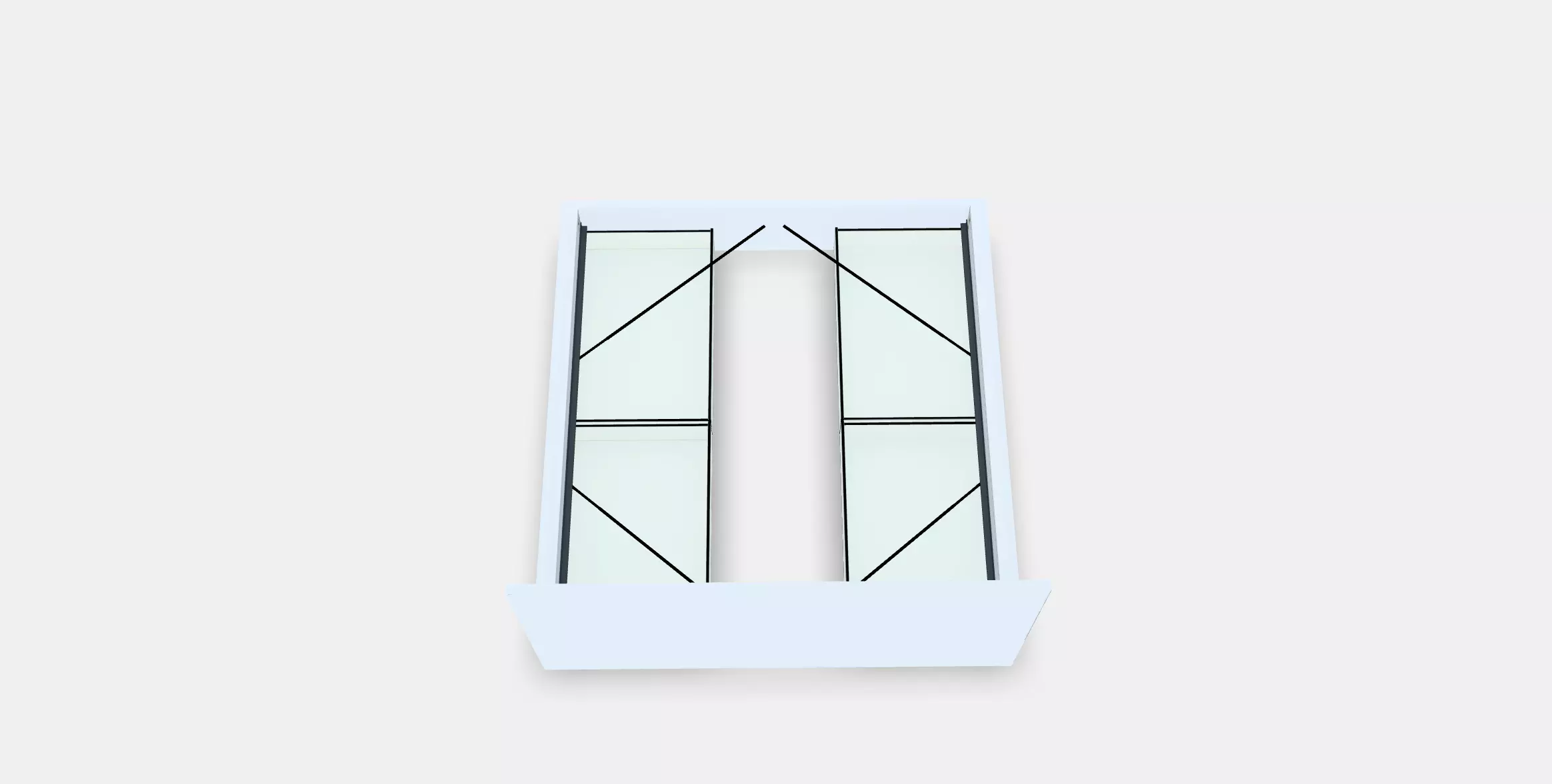 MALM Bed frame high w 4 storage boxes 13 1 Low-poly 3D model_0