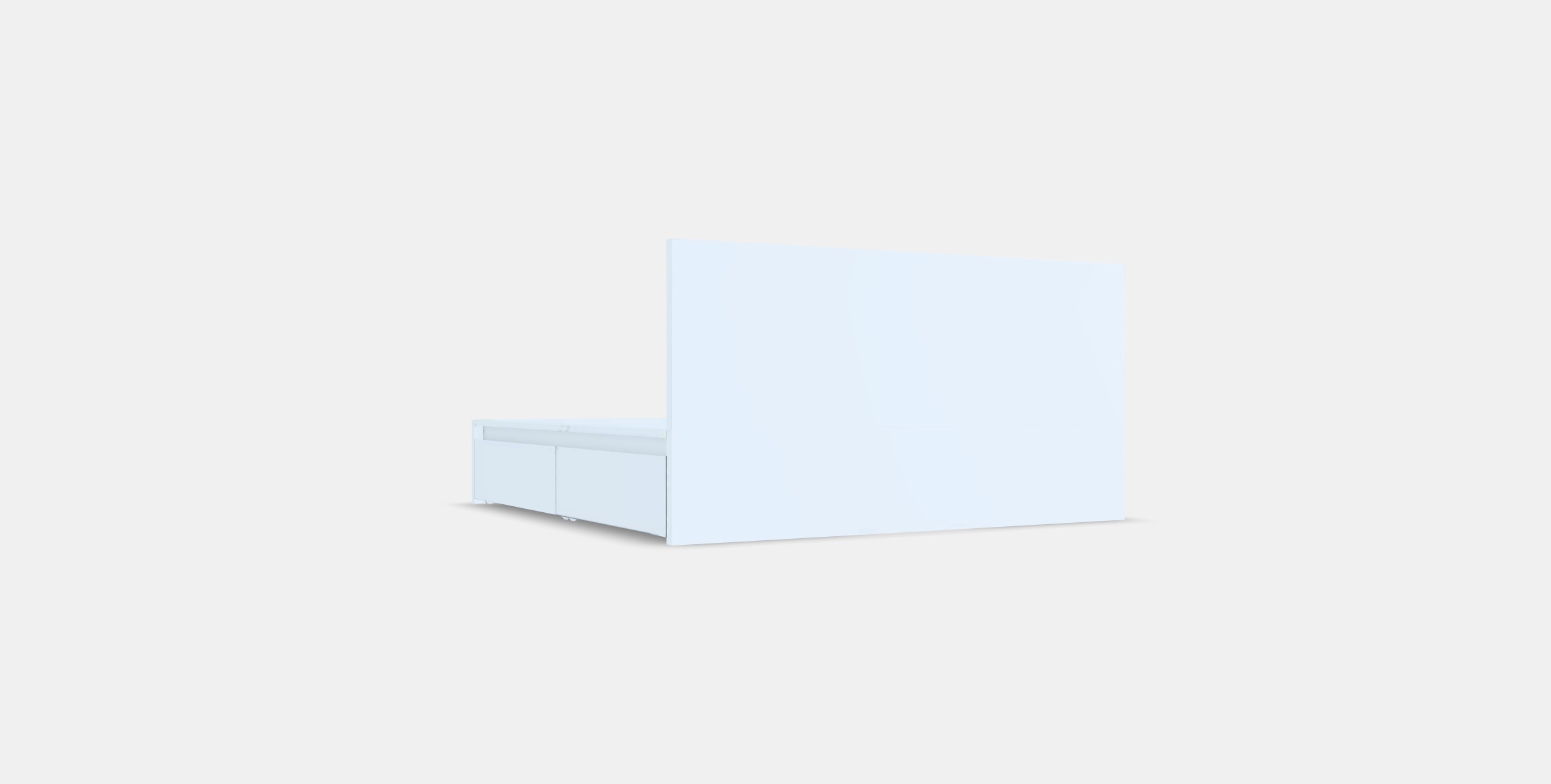 MALM Bed frame high w 4 storage boxes 13 1 Low-poly 3D model_16