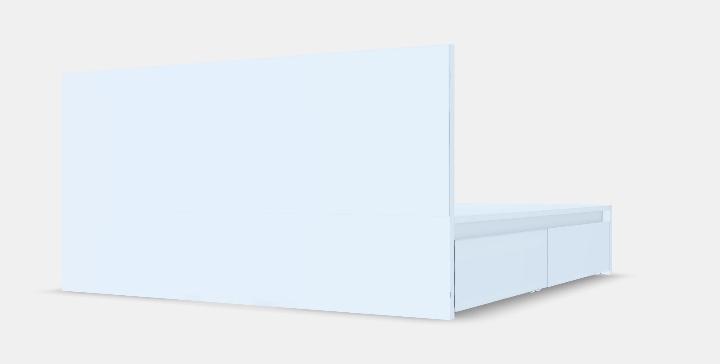 MALM Bed frame high w 4 storage boxes 13 1 Low-poly 3D model_6