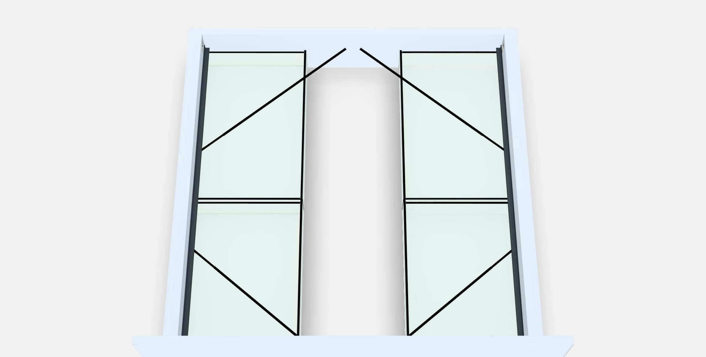 MALM Bed frame high w 4 storage boxes 13 1 Low-poly 3D model_4