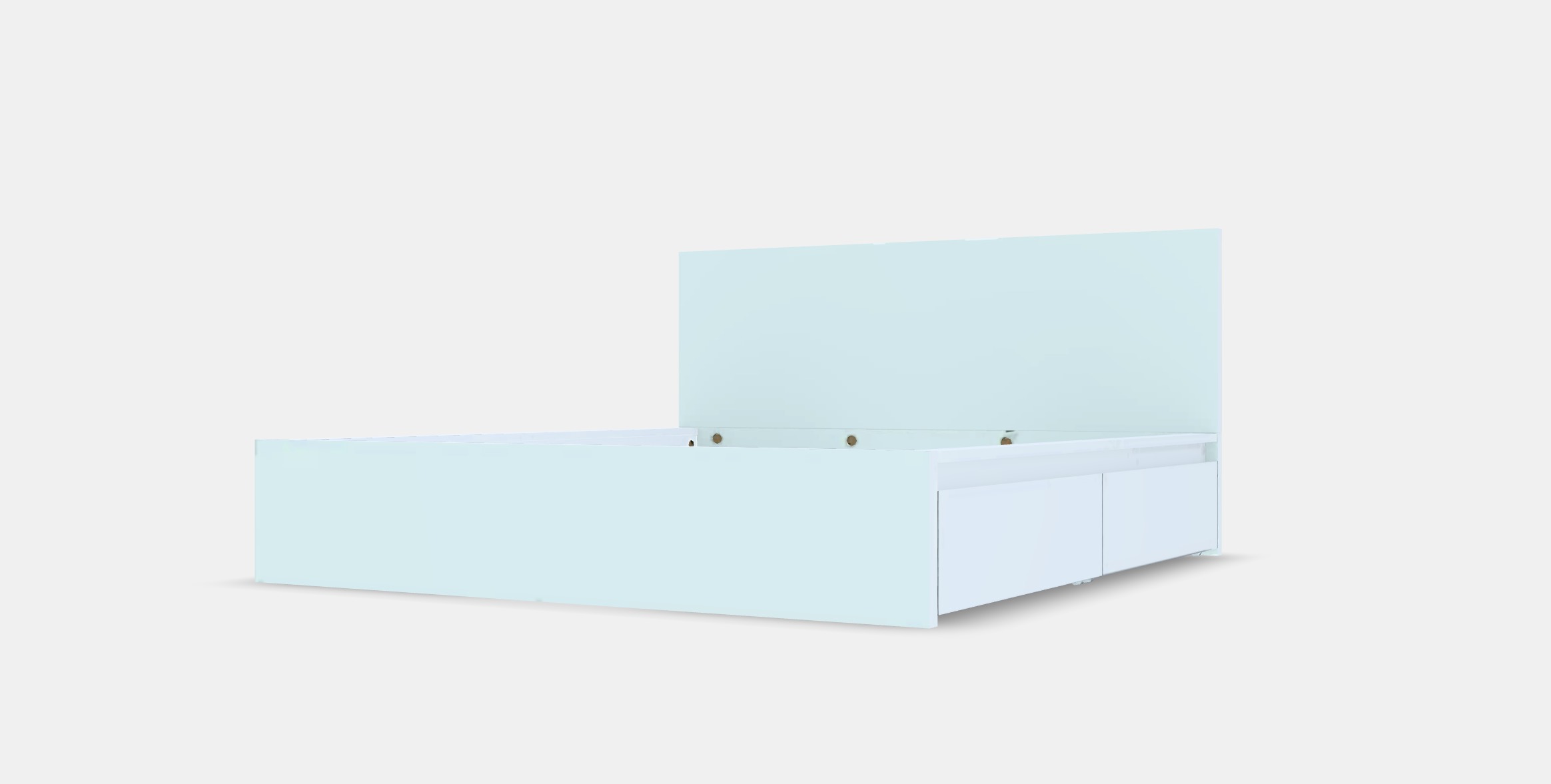 MALM Bed frame high w 4 storage boxes 13 1 Low-poly 3D model_13