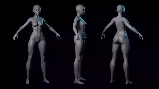 Stylized Female Base Mesh V2