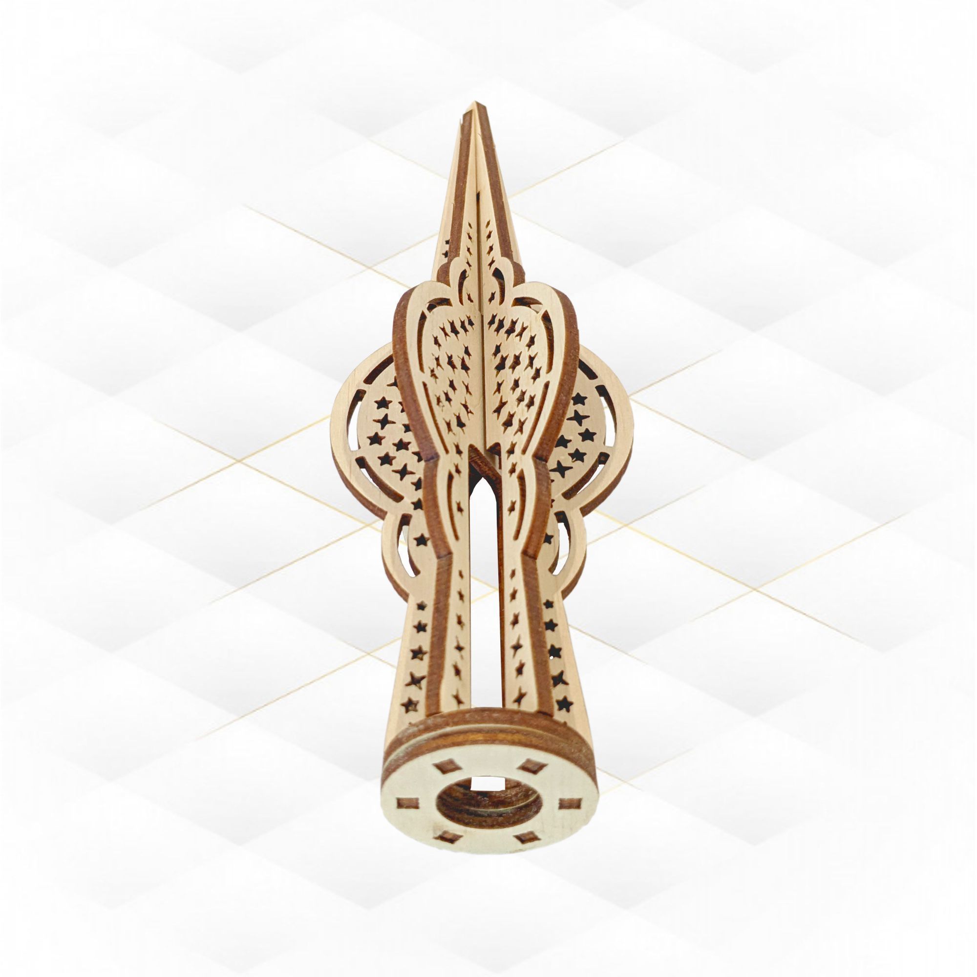 Christmas Tree Topper laser cut svg dxf pattern 3D print model_1