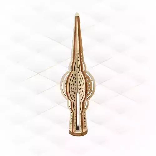 Christmas Tree Topper laser cut svg dxf pattern 3D print model