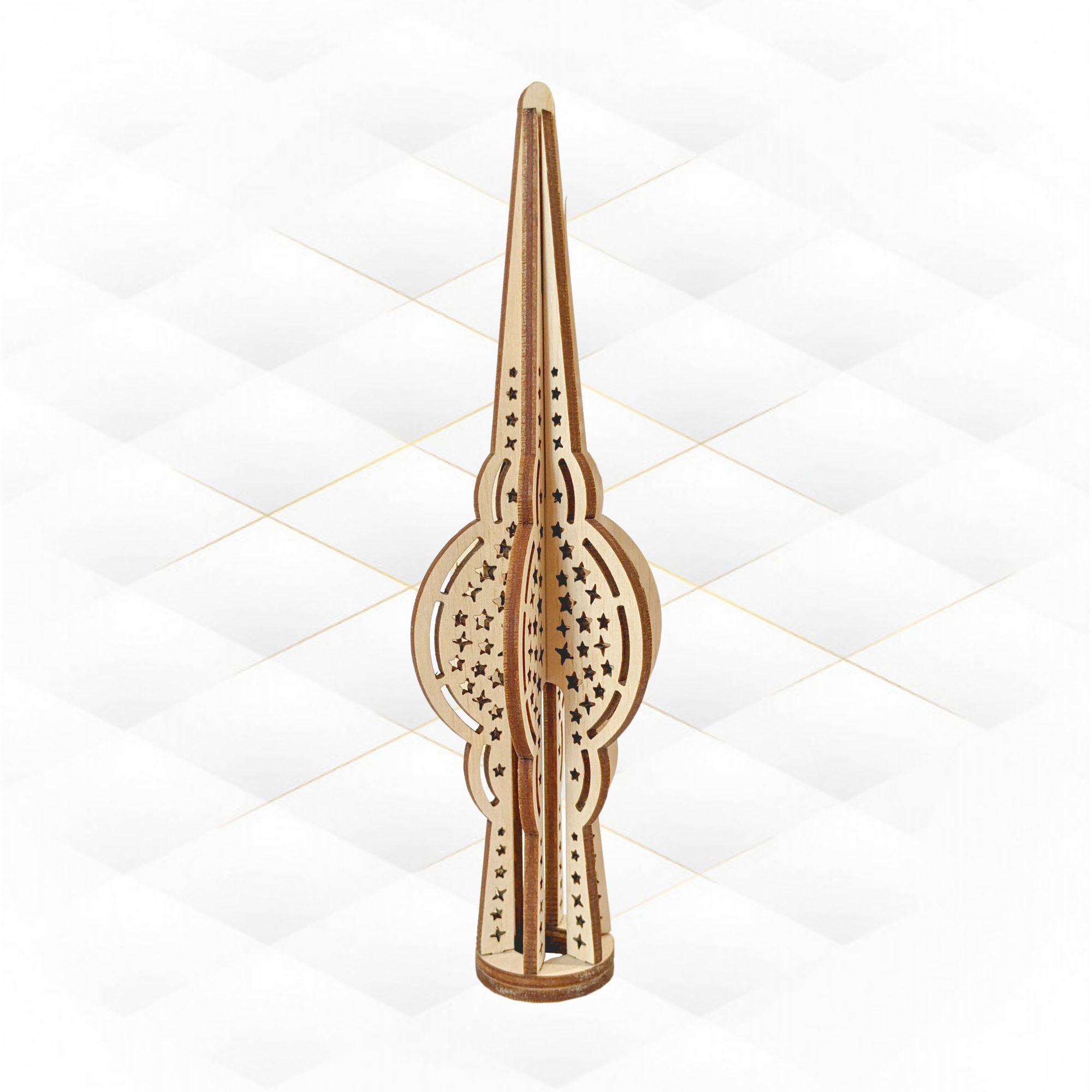 Christmas Tree Topper laser cut svg dxf pattern 3D print model_3
