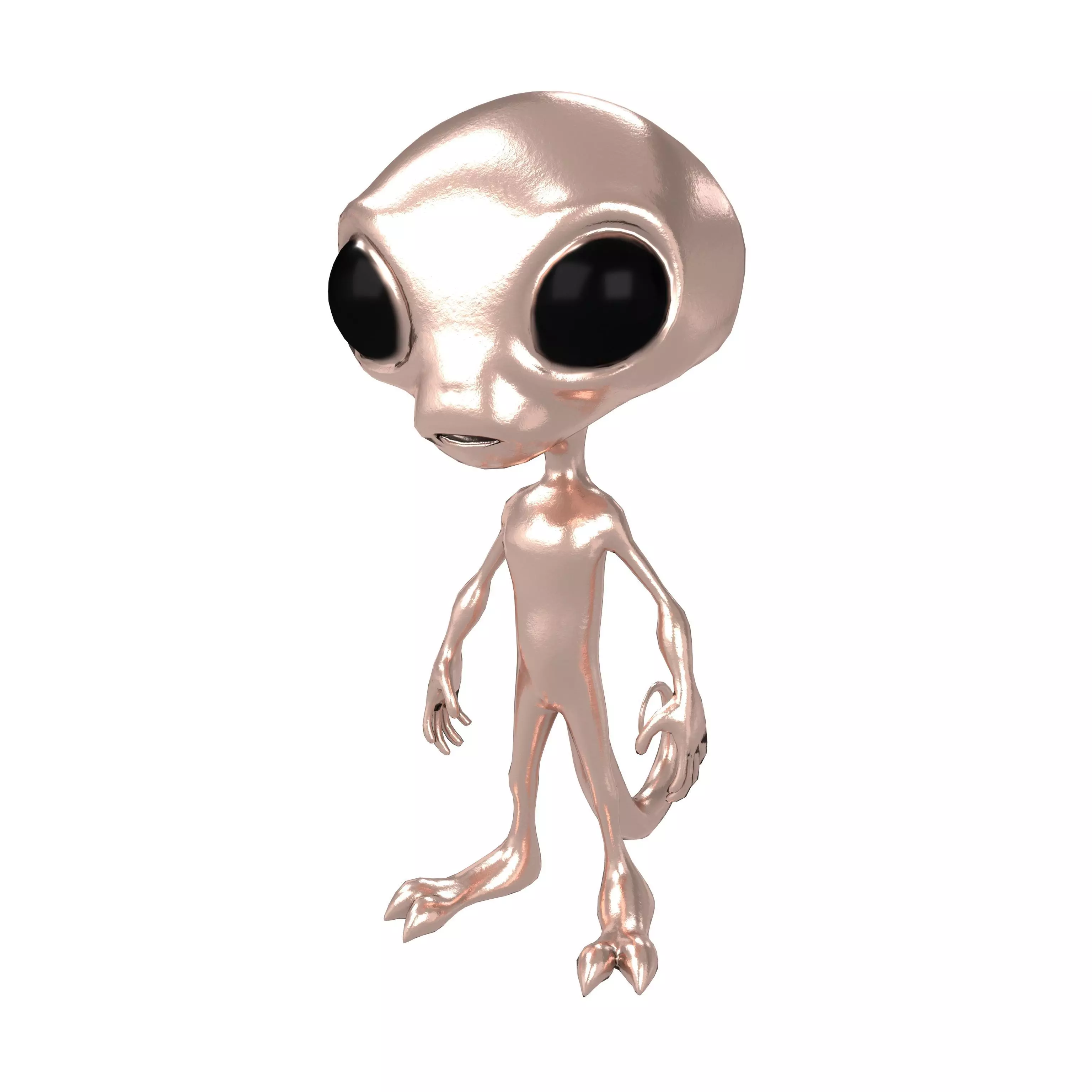 Cartoon Alien v2 009 Low-poly 3D model_0