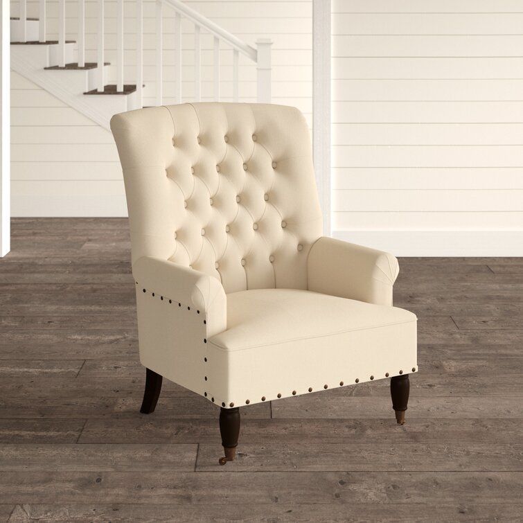 Bull Isley Wide Tufted Linen Arm Chair Sofa 3D model_5