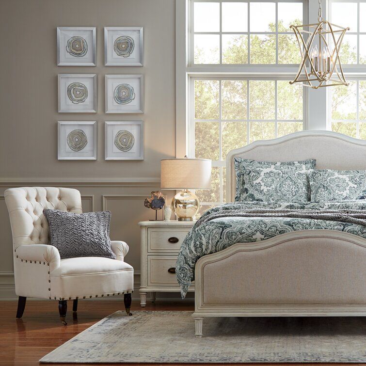 Bull Isley Wide Tufted Linen Arm Chair Sofa 3D model_13