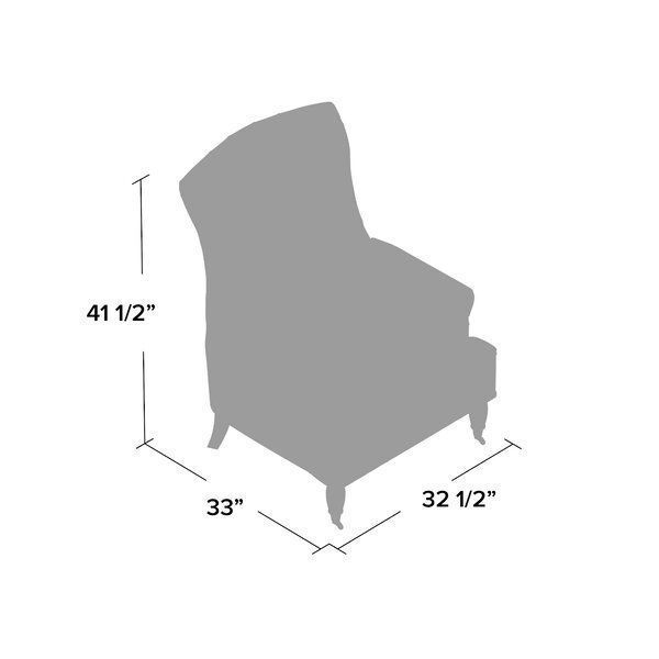 Bull Isley Wide Tufted Linen Arm Chair Sofa 3D model_1