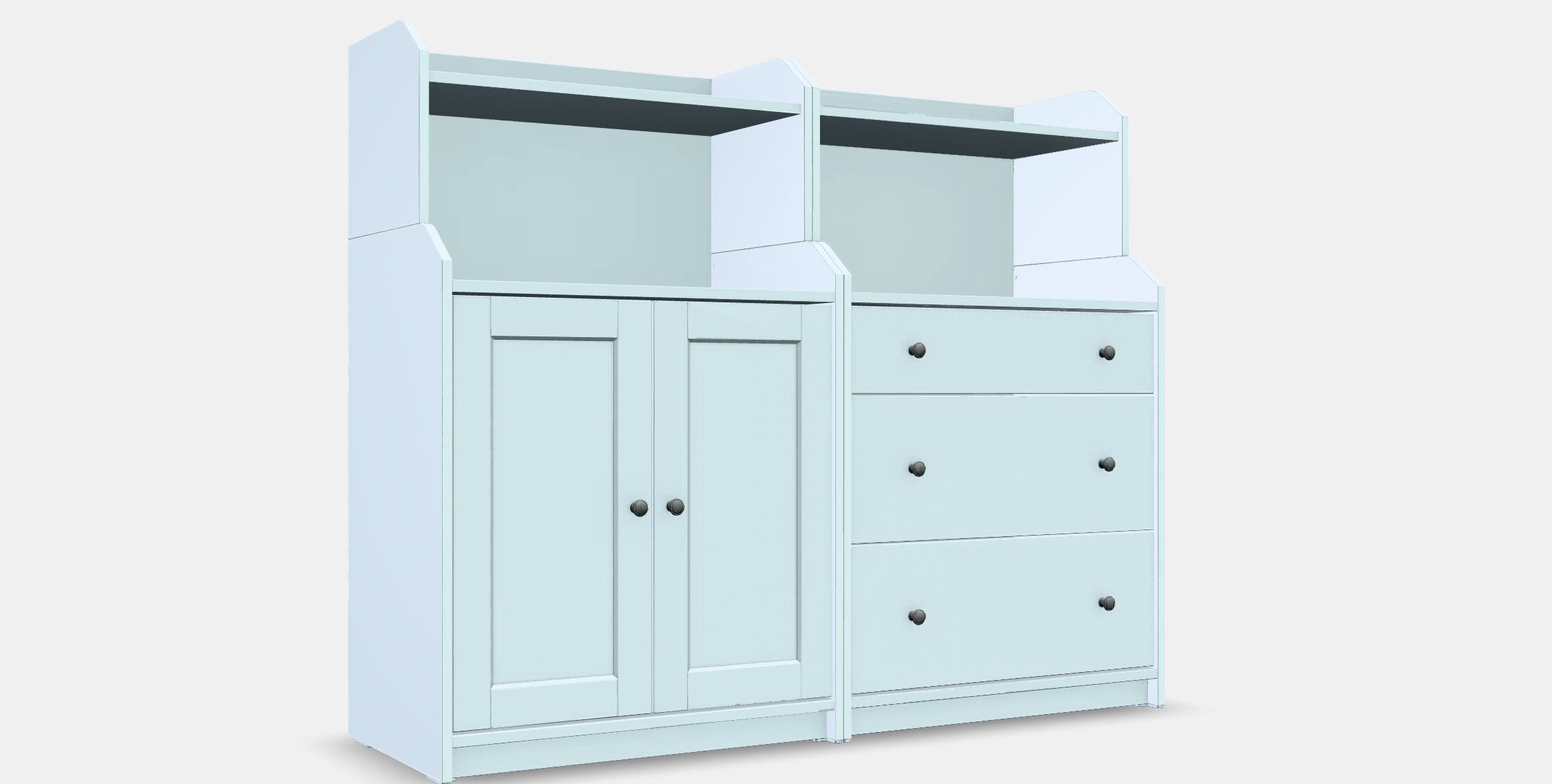 HAUGA Storage combination 6 Low-poly 3D model_12